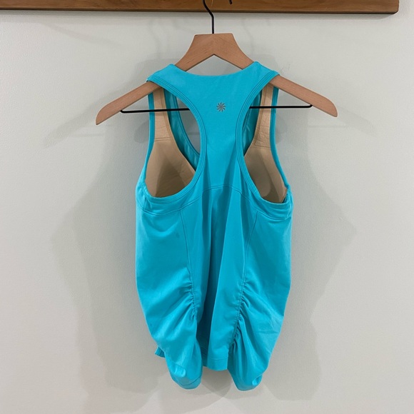 Athleta Ruched Tankini Bathing Suit Top Size 36B - Picture 7 of 7